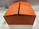 Оранжевая складная бумажная коробка CMYK прямоугольная картонная коробка с крышкой